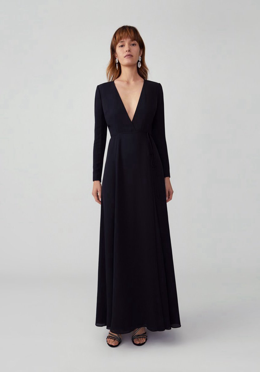 Long Sleeve Wrap Dress | Fame and Partners